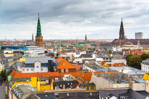 Copenhague, Dinamarca Ciudad Vieja skyline — Foto de Stock
