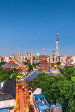 Tokyo, Japan skyline in Asakusa.
