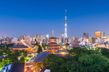 Tokyo, Japan skyline in Asakusa.