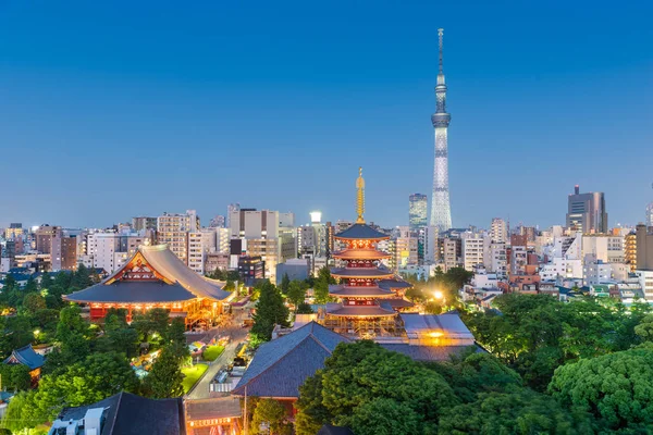 Tokyo, Japan skyline in Asakusa. — Stock Photo, Image