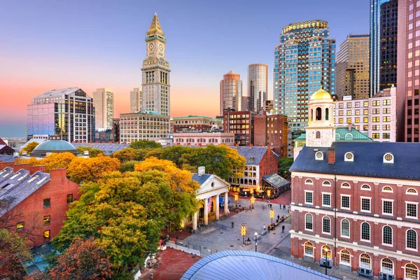 Boston, Massachusetts, ABD şehir manzarası — Stok fotoğraf