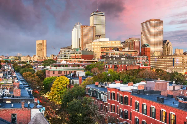 Βοστώνη, Μασαχουσέτη, ΗΠΑ στο κέντρο της πόλης στον ορίζοντα — Φωτογραφία Αρχείου