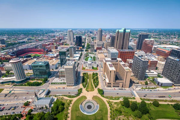 St. Louis, Missouri, Stany Zjednoczone Skyline w centrum miasta — Zdjęcie stockowe