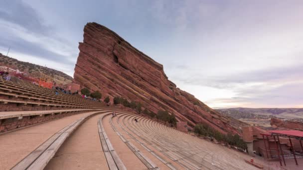 Morrison Colorado Marzo 2019 Temprano Mañana Anfiteatro Red Rocks Red — Vídeo de stock