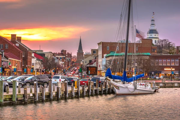 Annapolis, Maryland, USA z přístavu Annapolis — Stock fotografie