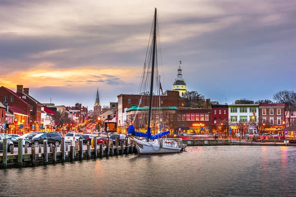 Annapolis, Maryland, USA from Annapolis Harbor — Stock Photo, Image