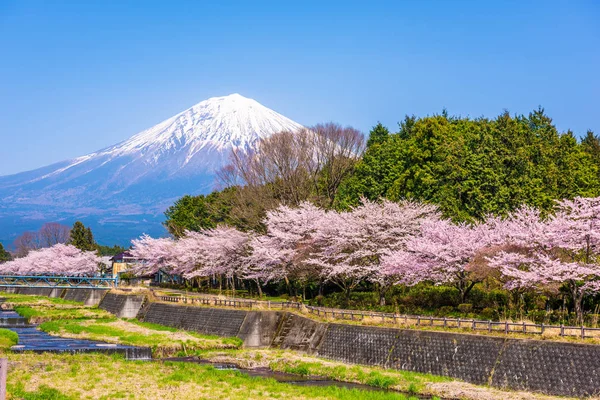 Όρος. Fuji προβολή από την αγροτική επαρχία Shizuoka — Φωτογραφία Αρχείου