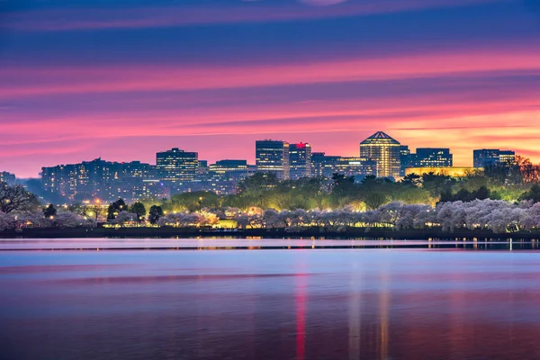 Arlington Skyline na přílivové pánvi — Stock fotografie