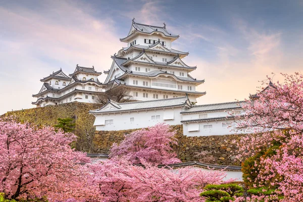 Japán: Himeji, Himeji vár tavasszal — Stock Fotó