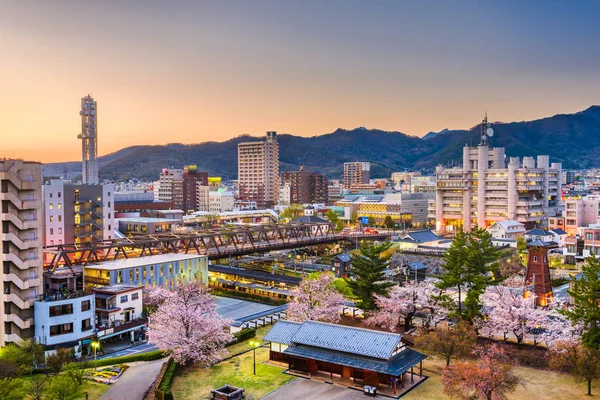 Kofu，日本城市春季景观 — 图库照片