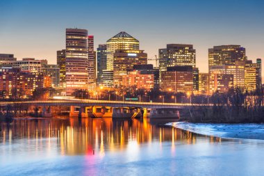 Rosslyn, Arlington, Virginia, Dusk 'taki Usa Cityscape