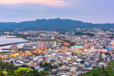 Nago, Okinawa, Japonya Skyline