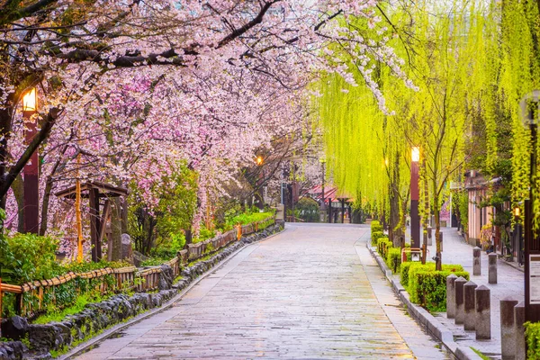 Gion Shirakawa, Kyoto, Japón en primavera — Foto de Stock
