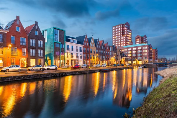 Amersfoort Paisagem Urbana Dos Países Baixos Distrito Vathorst Crepúsculo — Fotografia de Stock