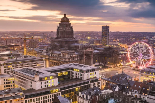 Bruxelas Bélgica Cidade Palais Justice Durante Entardecer — Fotografia de Stock