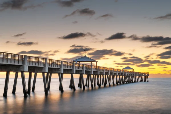 Juno Florida Usa Při Východu Slunce Molo Juno Beach — Stock fotografie