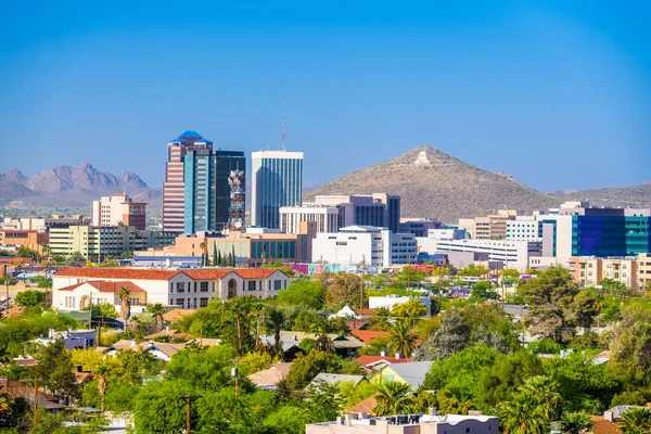 Tucson Arizona Verenigde Staten Centrum Skyline Middag — Stockfoto