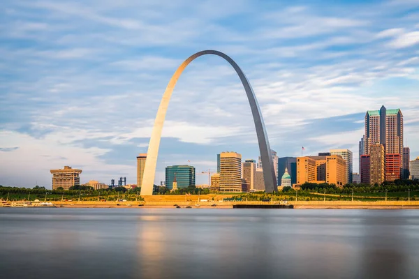 Louis Missouri Estados Unidos Paisaje Urbano Céntrico Río Mississippi —  Fotos de Stock