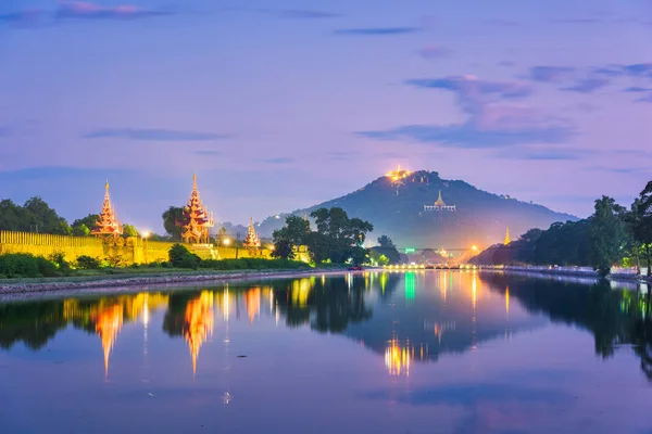 Mandalay Myanmar Auf Dem Mandalay Hill Und Dem Palastgraben — Stockfoto