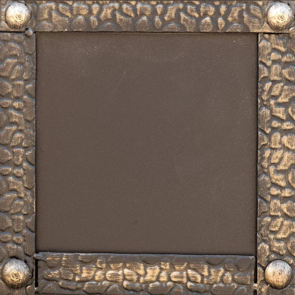 Hintergrundstruktur eines Eisenrahmens in braun — Stockfoto