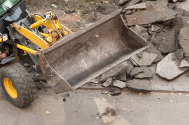 Ekskavatör closeup Üstten Görünüm