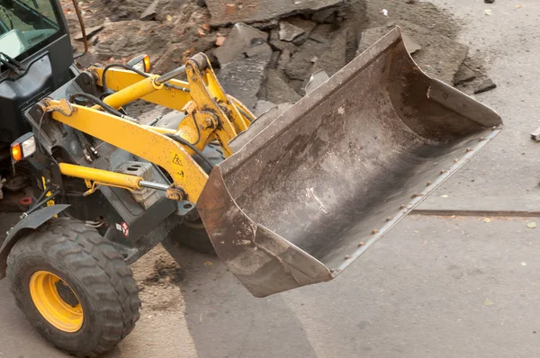 Excavator closeup top view — Stock Photo, Image