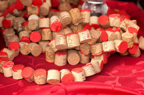 Cork from a wine bottle decorations — Stock Photo, Image