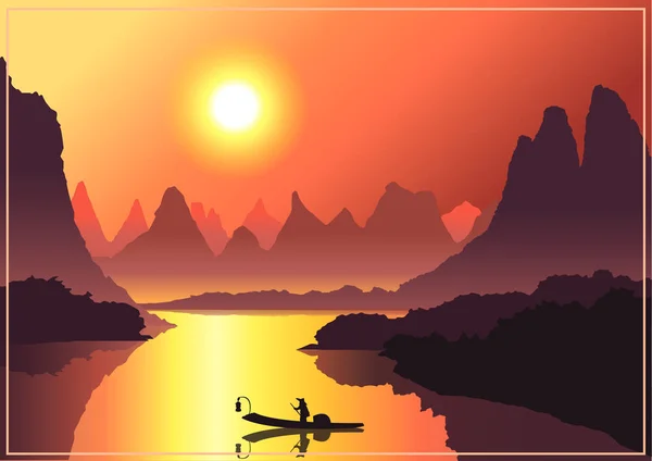 Asya kültürünün ve doğasının güzel arka planı