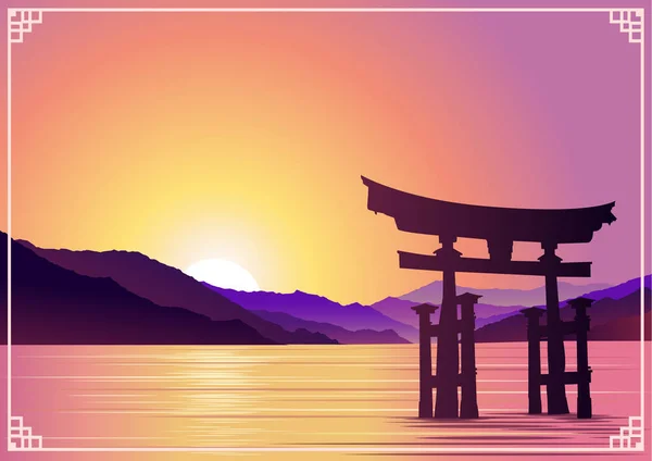 Vektör görüntüsü, Japonya 'nın doğa geçmişi ve kültürü