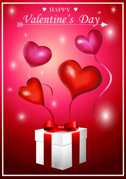 Sevgililer günü kartı pembe bir arka plan ile