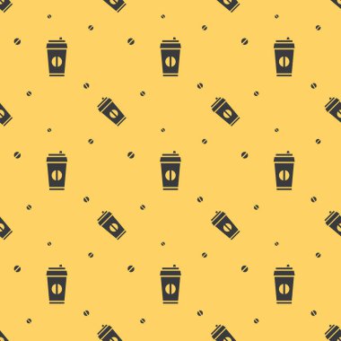 Sorunsuz kahve içecek kağıt Kupası siluet desen