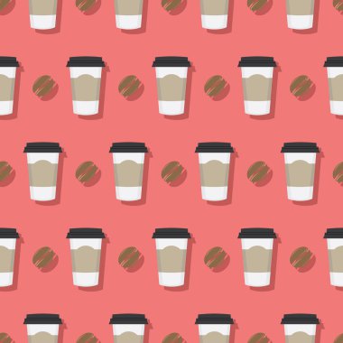 Kahve kağıt bardak doğal içki desen