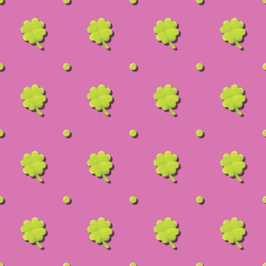 Yonca yaprağı St.Patric tatil desen