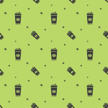 Sorunsuz kahve kağıt Kupası siluet desen