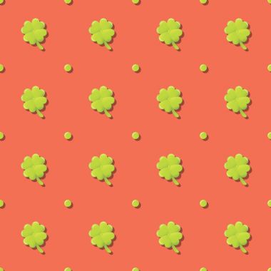 Yonca şanslı yaprak St.Patric tatil desen