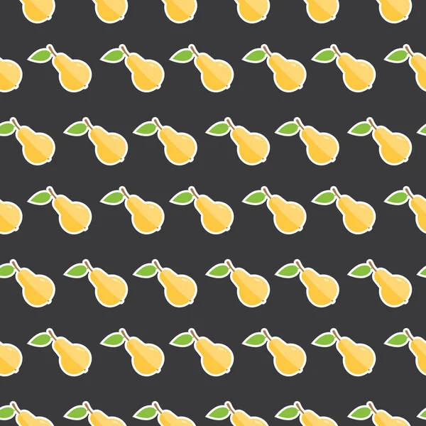 Pear Fruit Seamless Pattern — Stock Vector