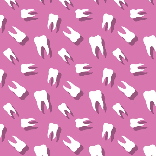 Sömlös tand med skugga mönster — Stock vektor