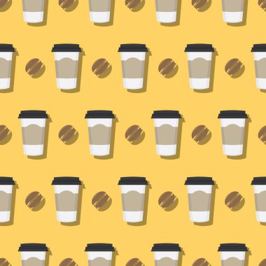 Kahve kağıt Kupası enerji içeceği Seamless Modeli