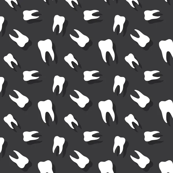 Denti senza cuciture con ombra modello scuro — Vettoriale Stock