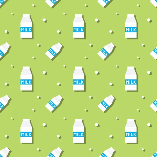 Mjölk kartong Box sömlösa mönster — Stock vektor