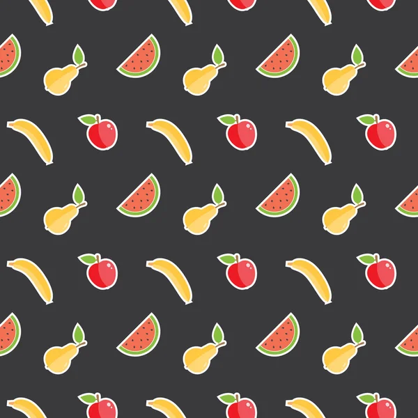 Fruit doux modèle sans couture — Image vectorielle
