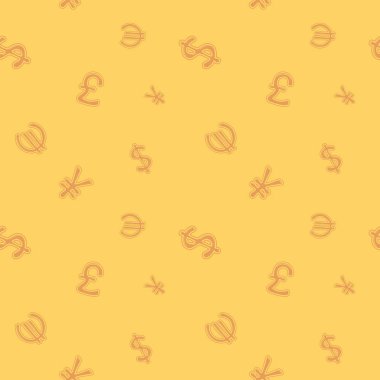 Dünya para birimi para sembol Seamless Modeli