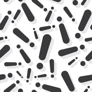 Ünlem işareti simgesi gölge kesintisiz net desen