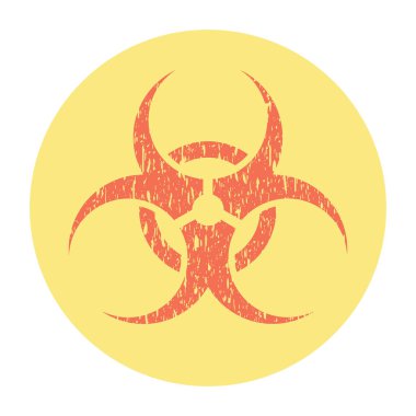 Biyolojik tehlike Risk uyarı işareti Grunge tarzı