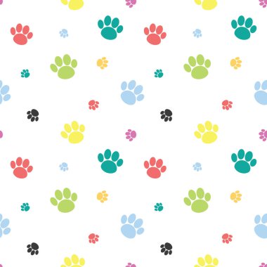 Hayvan pençe baskı renkli Seamless Modeli