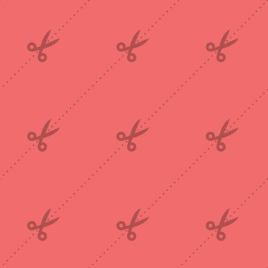 Makas ve nokta Kuaför Aksesuar siluet Patt