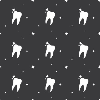 Diş hekimi Molar diş siluet desen koyu arka plan