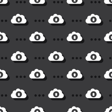 Bulut veri hizmeti yükleme teknoloji kesintisiz koyu arka plan