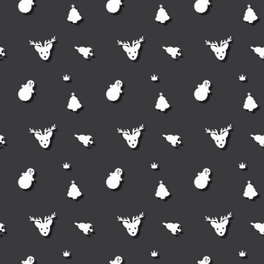 Noel tatili Seamless Modeli koyu arka plan semboller