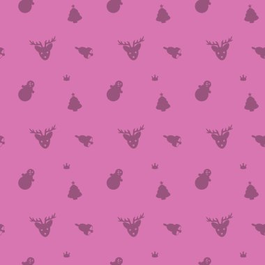 Noel tatil dekorasyon ağaç ve geyiği siluet P